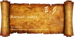 Barnai Judit névjegykártya